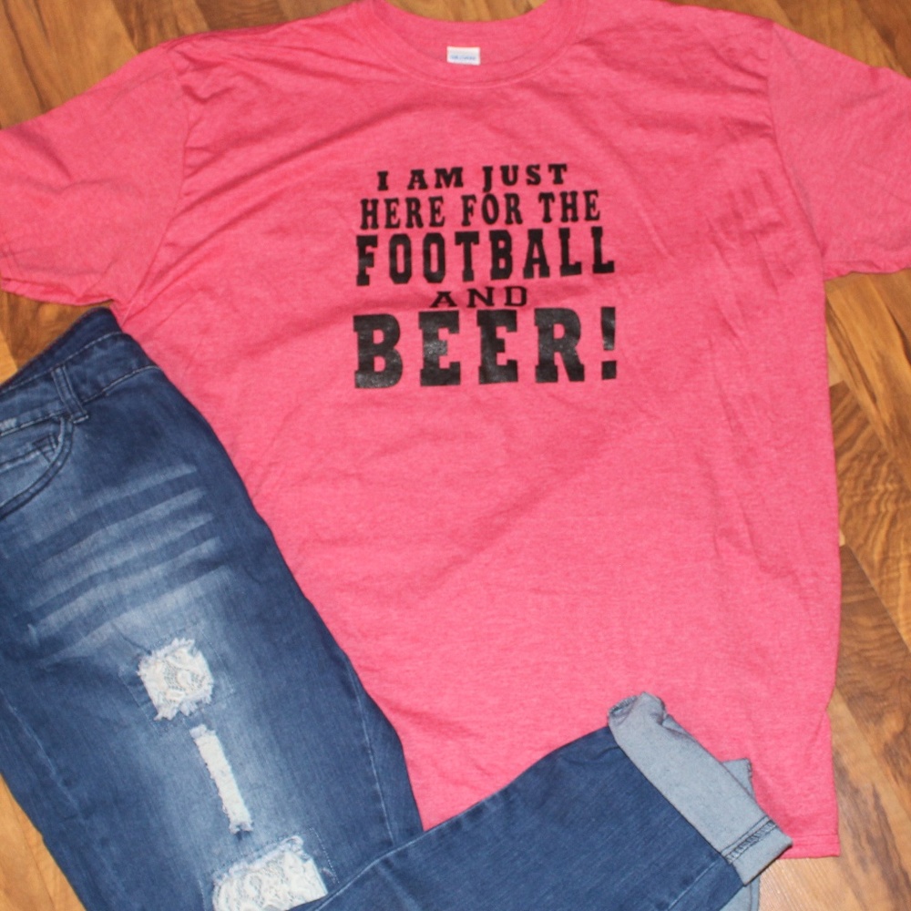 NWT Football & Beer T shirt